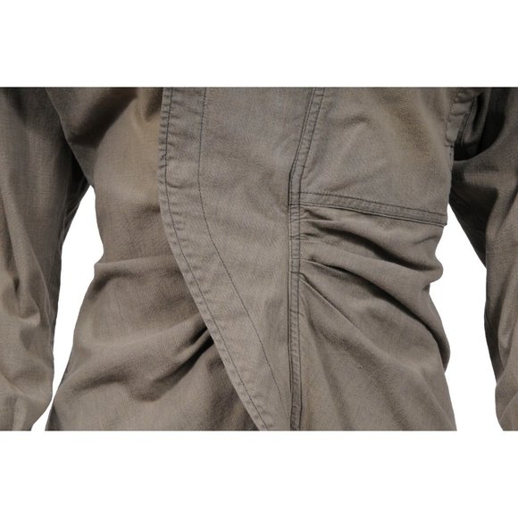 Isabel Marant Etoile Asymetrical Jumpsuit Mini Dress 40 Olive Green Cotton - Picture 3 of 9